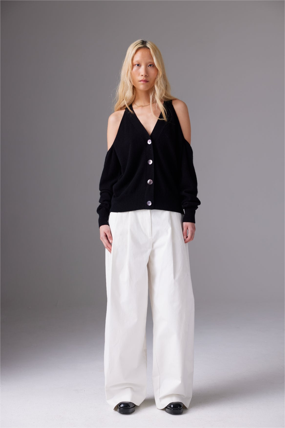 CARISSA COLD SHOULDER CARDI