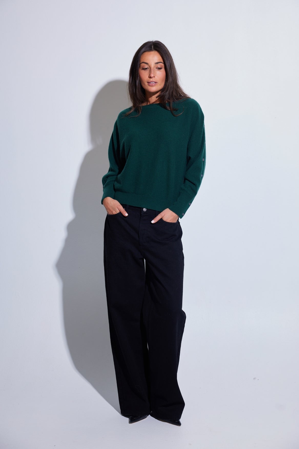 BLUEBIRD BUTTON BOAT NECK 