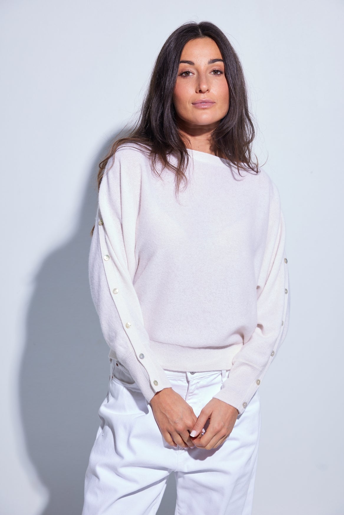 BLUEBIRD BUTTON BOAT NECK