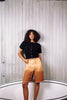 BAJA BLISS PUFF BUTTON TOP | BLACK
