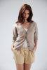 BRUSHED VIENNA CARDI | TRUFFLE