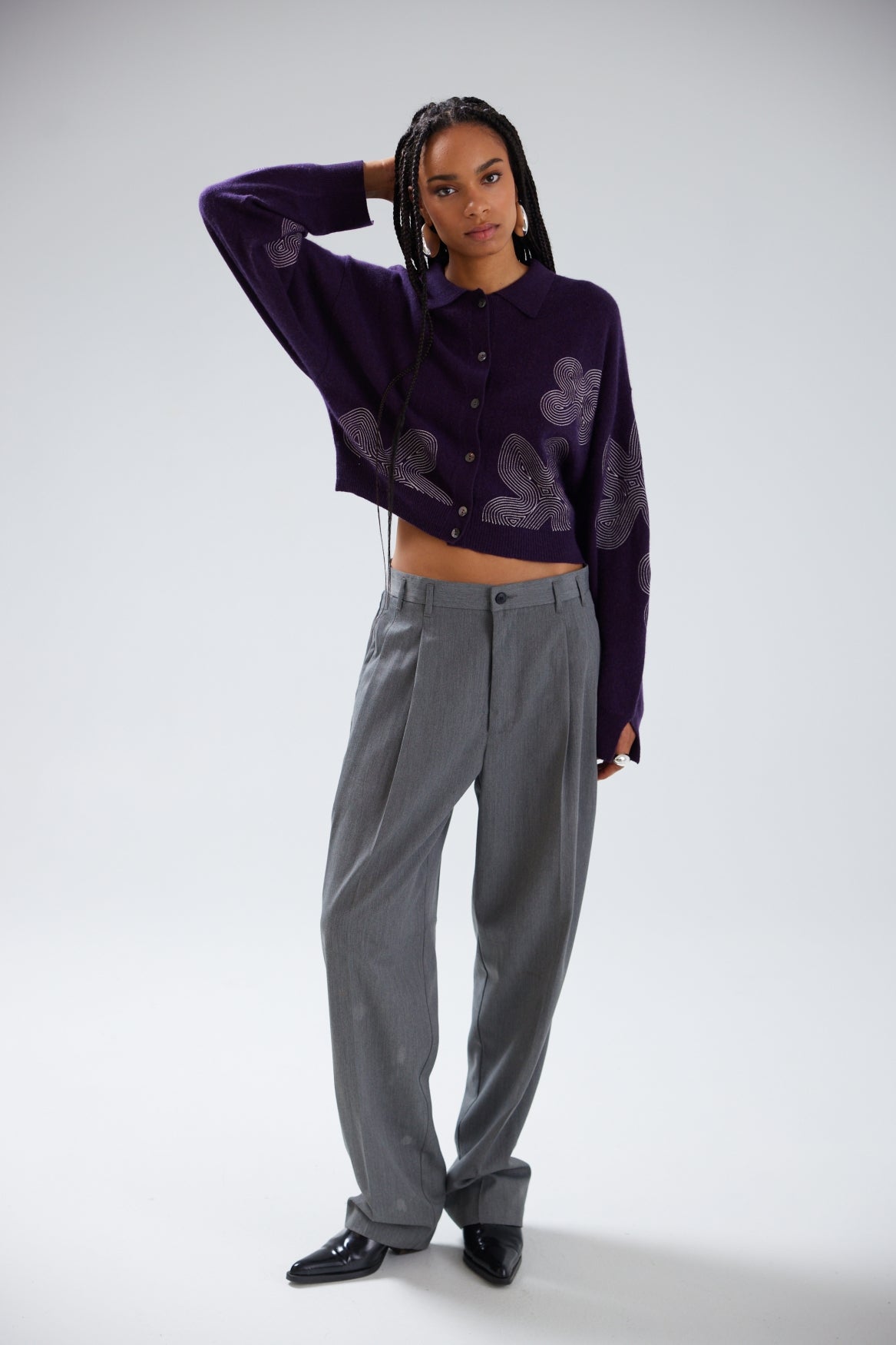 GRACIE FLORAL EMBROIDERY CARDIGAN 